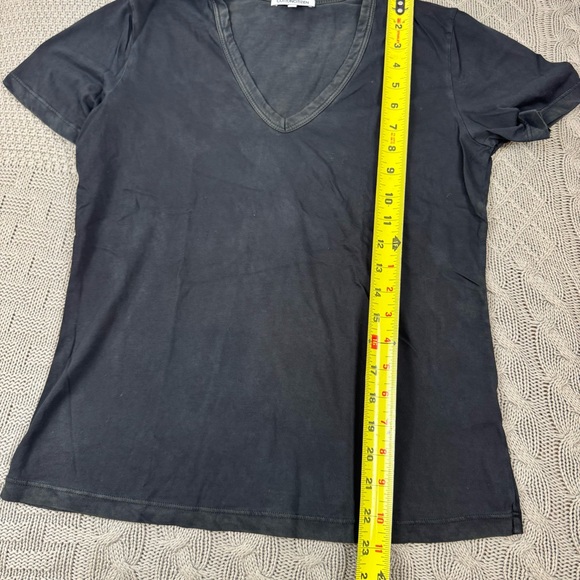 Cotton Citizen Vintage Black Standaed V Neck Tee Medium USA Made - Picture 7 of 15